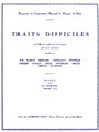 Traits Difficiles (bassoon Solo)