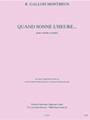 Gallois Montbrun Quand Sonne L'heure Violin & Piano Book