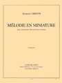 Melodie En Miniature Alto Or Tenor Sax And Piano