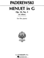 Menuet In G  Opus 14 #1