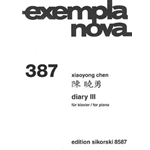 Diary III for Piano - Exempla Nova 387
