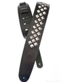 Planet Waves Metal Collection Leather Guitar Strap, Diamond Stud