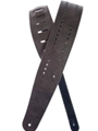 Planet Waves Vented Leather Guitar Strap, Black Rows