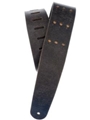 Planet Waves Blasted Leather Guitar Strap, Black with Brass Rivets