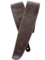 Planet Waves Stonewashed Leather Guitar Strap with Contrast Stitch, Brown
