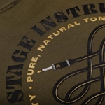 D'Addario American Stage Cable T-Shirt, Army Green, S