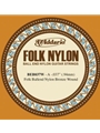 D'Addario BEB037W Folk Nylon Guitar Single String, Bronze Wound, Ball End, .037