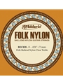 D'Addario BEC028 Folk Nylon Guitar Single String, Clear Nylon, Ball End, .028