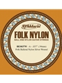 D'Addario BES037W Folk Nylon Guitar Single String, Silver Wound, Ball End, .037