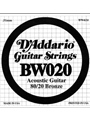 D'Addario BW020 Bronze Wound Acoustic Guitar Single String, .020