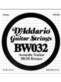 D'Addario BW032 Bronze Wound Acoustic Guitar Single String, .032