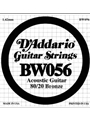 D'Addario BW056 Bronze Wound Acoustic Guitar Single String, .056