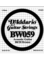 D'Addario BW059 Bronze Wound Acoustic Guitar Single String, .059