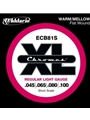 D'Addario ECB81S Chromes Bass Guitar Strings, Light, 45-100, Short Scale