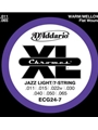 String--guitar  D'addario Chromes - Jazz Light/7-string - Nickel/flat