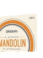 D'Addario EFW74 Flatwound Mandolin Strings, Phosphor Bronze, Medium, 11-36