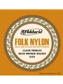 String--Guitar  D'Addario Folk Nylon - EJ33 - Clear Trebles/Bronze