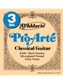 D'Addario EJ46-3D Pro-Arte Nylon Classical Guitar Strings, Hard Tension, 3 Sets