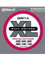 D'Addario ENR71-6 Half Round Bass Guitar Strings, Regular Light, 30-130, Long Scale
