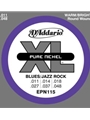 D'Addario EPN115 Pure Nickel Electric Guitar Strings, Blues/Jazz Rock, 11-48