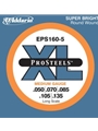 D'Addario EPS160-5 5-String ProSteels Bass Guitar Strings, Medium, 50-135, Long Scale