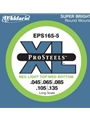 D'Addario EPS165-5 5-String ProSteels Bass Guitar Strings, Custom Light, 45-135, Long Scale