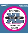 D'Addario EPS170-5SL 5-String ProSteels Bass Guitar Strings, Light, 45-130, Super Long Scale
