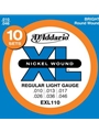 D'Addario EXL110-10P Nickel Wound Electric Guitar Strings, Regular Light, 10-46, 10 Sets