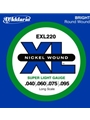 D'Addario EXL220 Nickel Wound Bass Guitar Strings, Super Light, 40-95, Long Scale