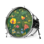 EVANS Yellow Submarine Resonant Bass Drumhead, Primrose Prairie, 22 inch