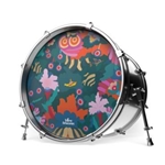 EVANS Yellow Submarine Resonant Bass Drumhead, Pepperland Woods, 20 inch