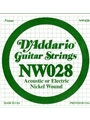 D'Addario NW028 Nickel Wound Electric Guitar Single String, .028