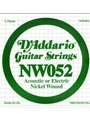 D'Addario NW052 Nickel Wound Electric Guitar Single String, .052