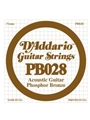 D'Addario PB028 Phosphor Bronze Wound Acoustic Guitar Single String, .028