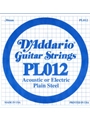 String--Guitar Single Acoustic/Electric - .012 Gauge - 5-pack