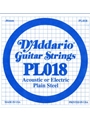 D'Addario PL018 Plain Steel Guitar Single String, .018