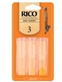 Reed - Bass Clarinet Rico Regular - Strength 3 - 3-pack