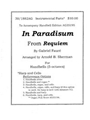In Paradisum - Cello and Harp Parts
