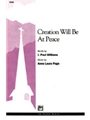 Creation Will Be At Peace