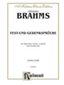 Fest-und Gedenkspruche, Op. 109