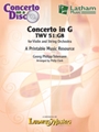 Concerto in G, TWV 51:G8 for Violin and String Orchestra (concerto on a disk) [CD-ROM (string orches