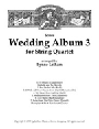 Wedding Album  Volume 3 Score
