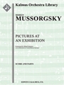 Pictures at an Exibition: Excerpts [2+1, 2+1, 2+1, 2 - 4, 2, 3, 1, timp, perc, hp, pf in set, str]