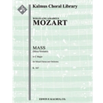 Mass in C, K. 167 (Missa Trinitatis) (All new materials) [0.2.0.0: 0.2.2(or Tpt3&4).0: Timp: Org (in