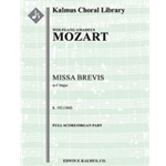 Missa Brevis in F, K. 192/186f [Detailed Instrumentation: Org (in sc): Str (2-2-0-1-1 in set): Solo