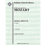 Missa Brevis in F, K. 192/186f [Detailed Instrumentation: Org (in sc): Str (2-2-0-1-1 in set): Solo