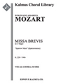 Missa Brevis in C, K. 220/196b "Sparrow Mass" (Spatzenmesse) [Mass, Chamber Accompaniment]