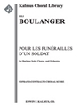 Pour les Funerailles d'un Soldat [Cantata/ Oratorio, Orchestra Accompaniment]