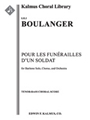 Pour les Funerailles d'un Soldat [Cantata/ Oratorio, Orchestra Accompaniment]