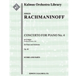 Concerto for Piano No. 4 in G minor, Op. 40 (First revised edition, 1928) [2+Picc.2+EH.2.2: 4.2.3.1: